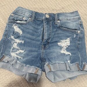 Aeropostale Blue Distressed Jean Shorts
